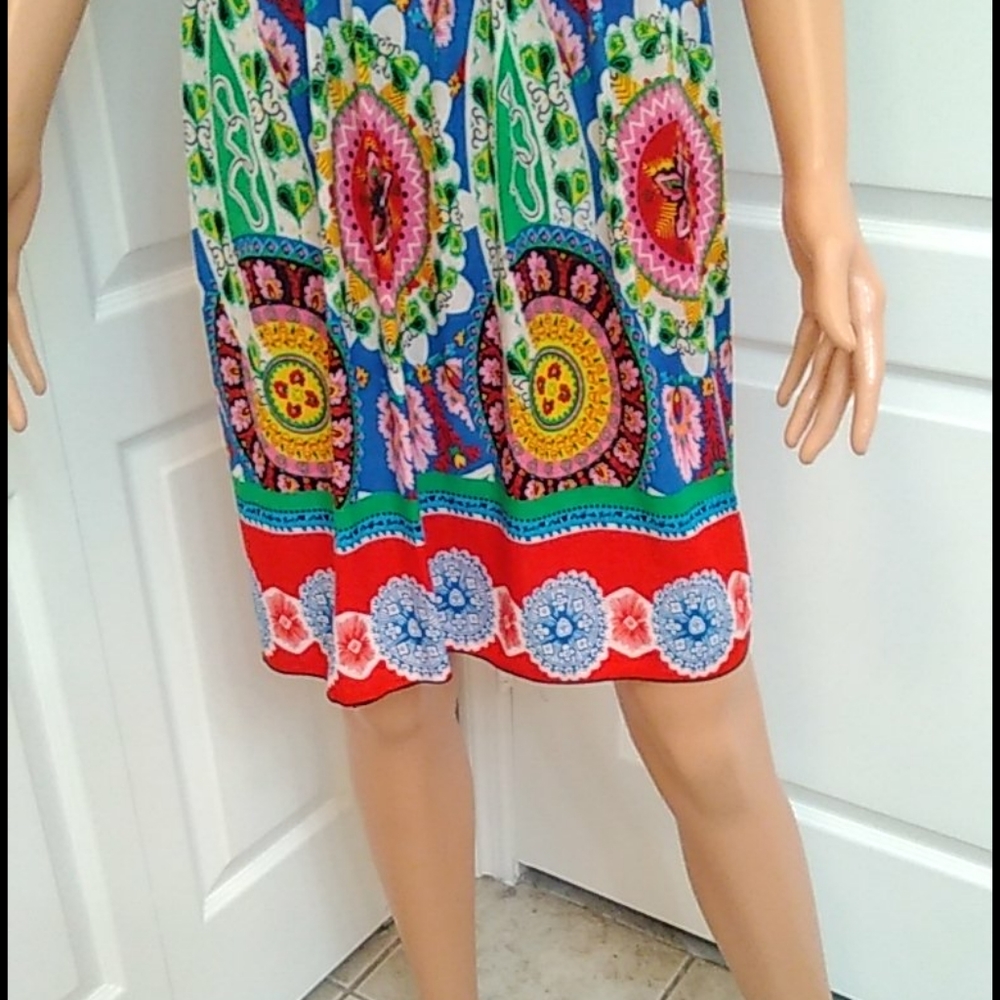 Colorful Sun Dress. Size M/L No Label - Picture 4 of 14